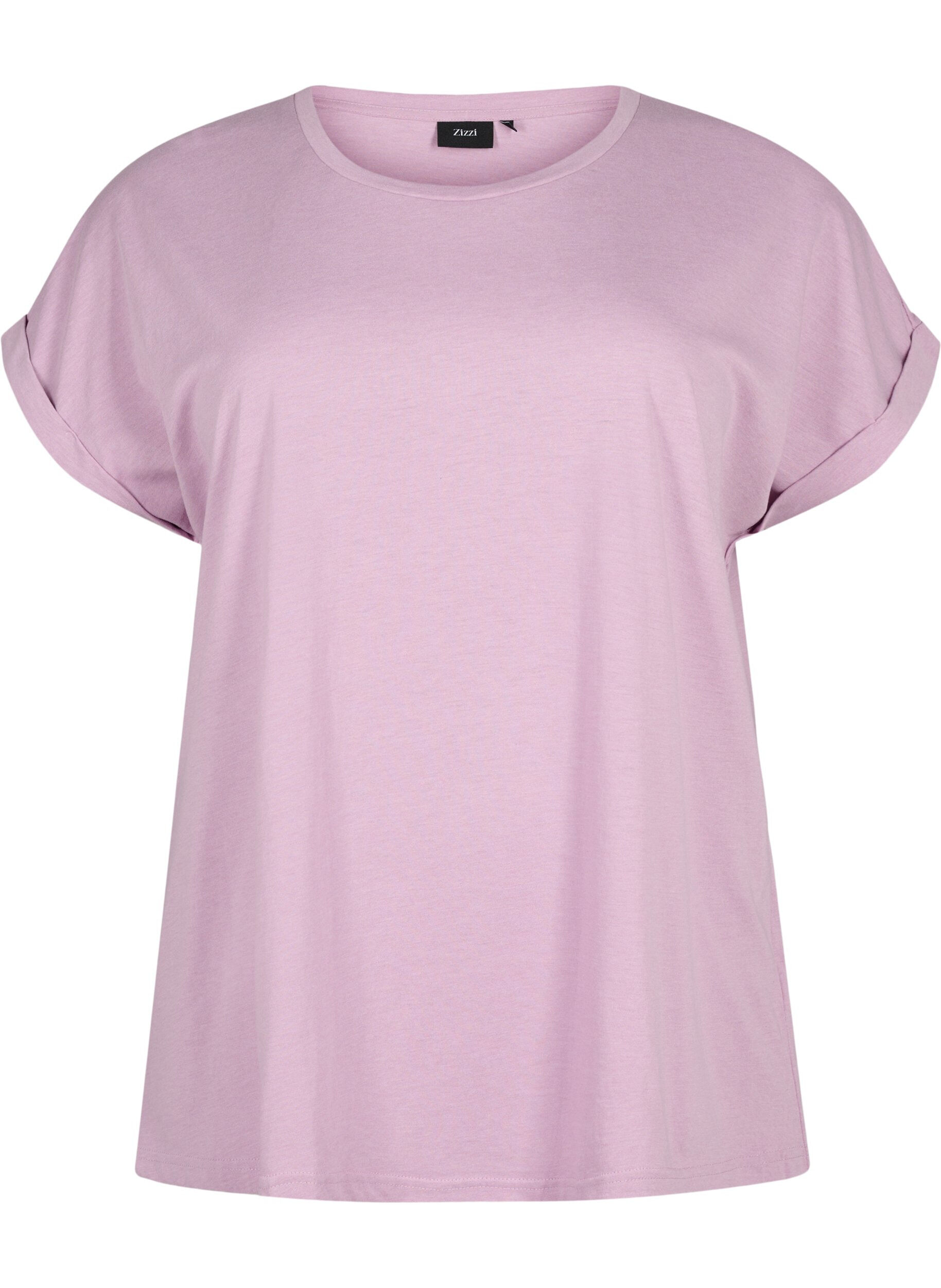 Short sleeved cotton blend t-shirt