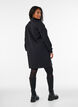 Sweatshirt dress with a high ribbed collar and zip, Black, Model image number 2
