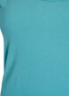 Solid color basic top in cotton, Blue, Packshot image number 2