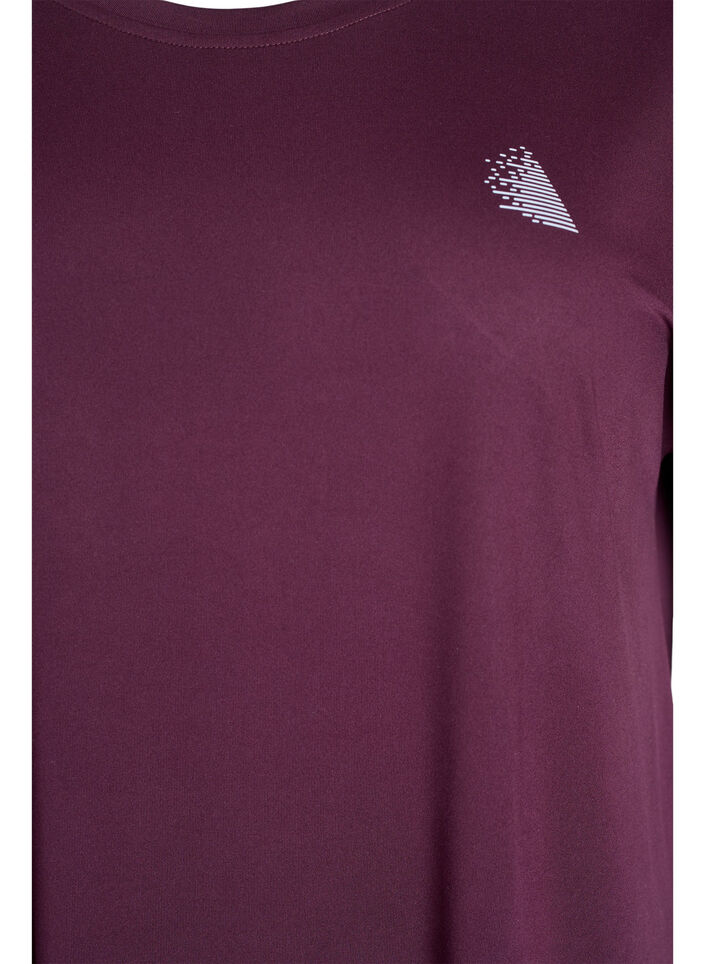 Long workout T-shirt, Red, Packshot image number 2