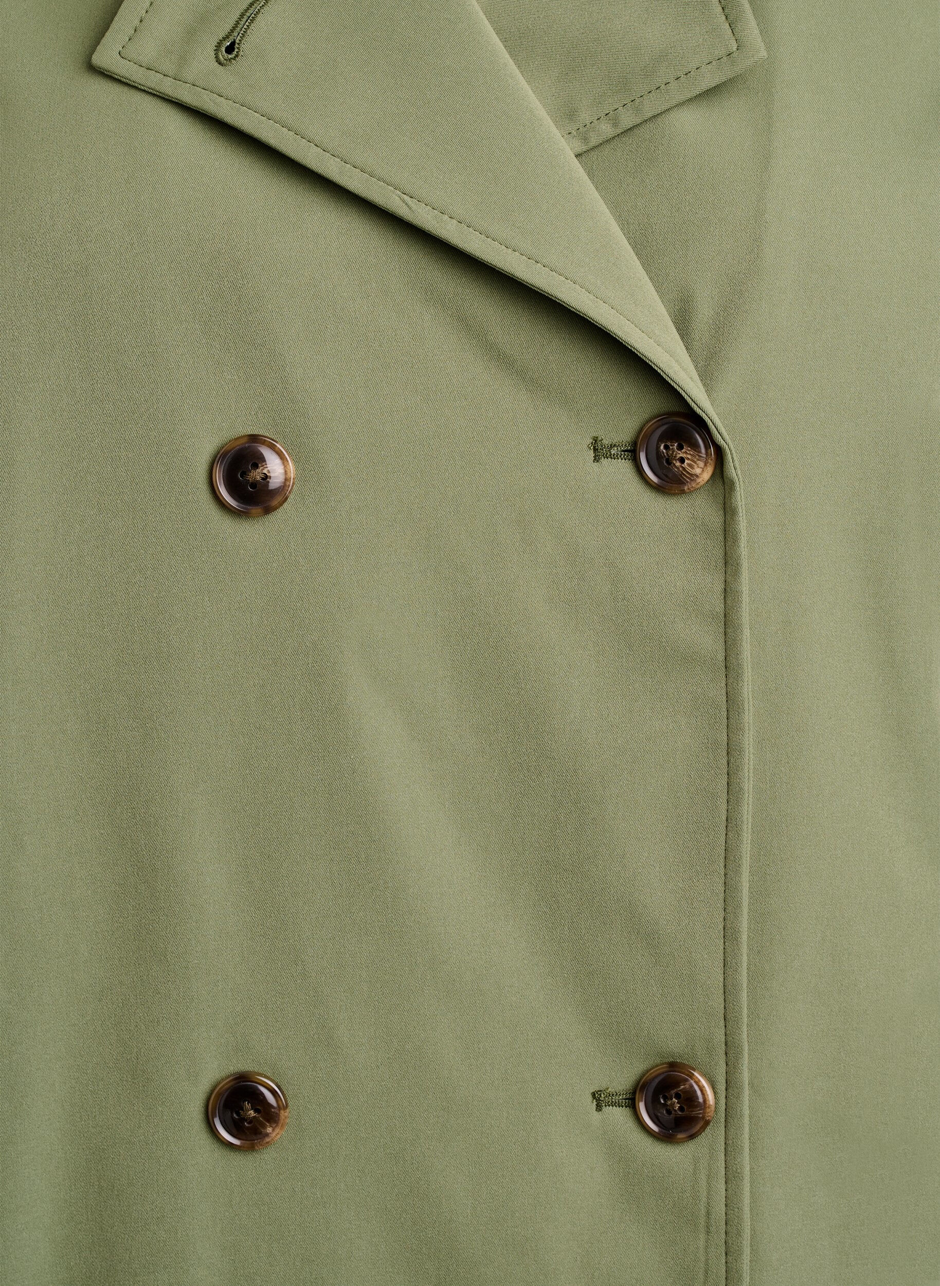 Zizzifashion Short trench coat with pockets, Green, Packshot image number 2