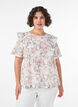 Cotton blouse with broderie anglaise and ruffles, Red, Model image number 0