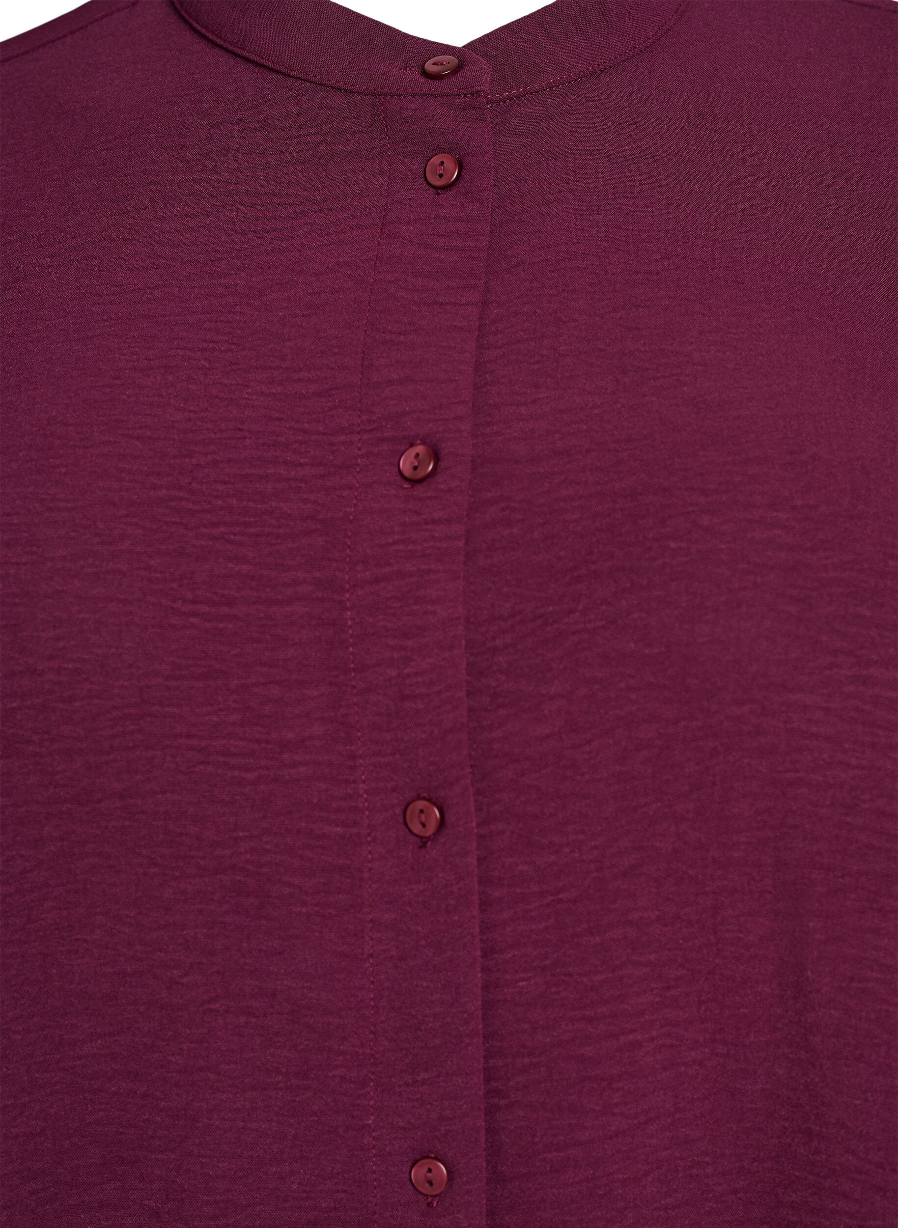 Zizzifashion Tunic with 3/4 sleeves, Dark Bordeaux, Packshot image number 2