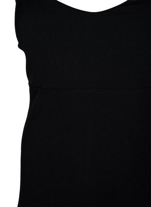 Ribbed slip dress, Black, Packshot image number 2
