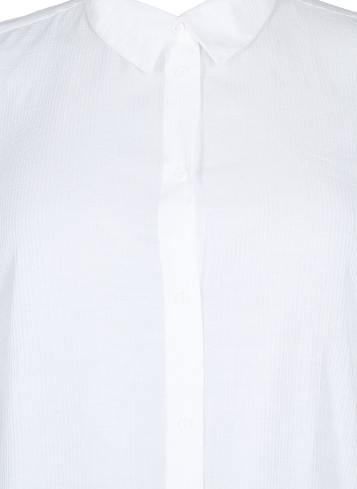 Shirt with a striped texture, White, Packshot image number 2