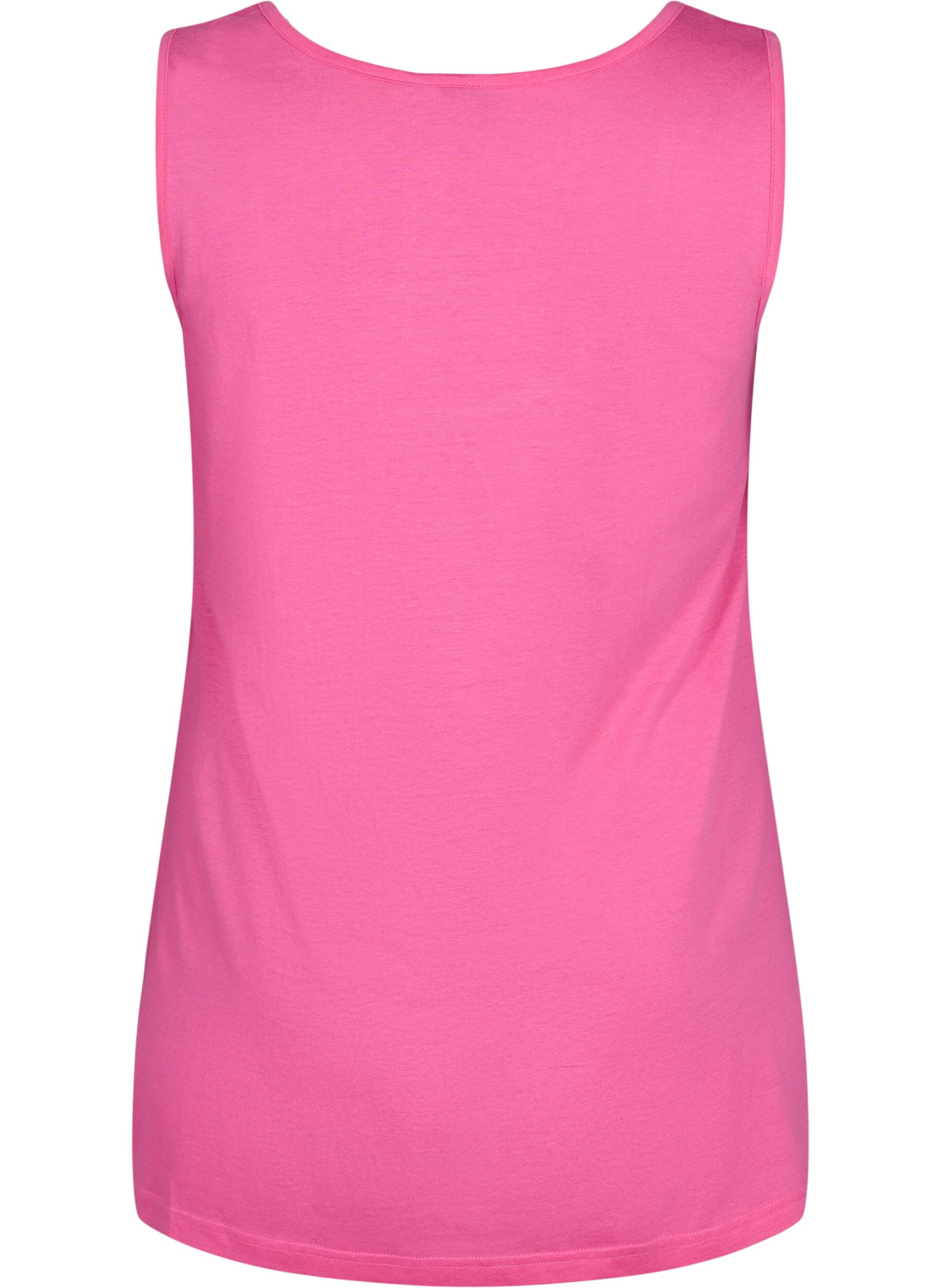 Zizzifashion Top with a-shape and round neck, Shocking Pink, Packshot image number 1