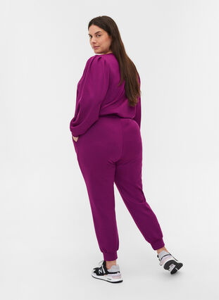Sweatpants with pockets, Dark Purple, Model image number 1