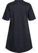 Knee-length jersey dress with pockets and A-line shape, Black, Packshot image number 1