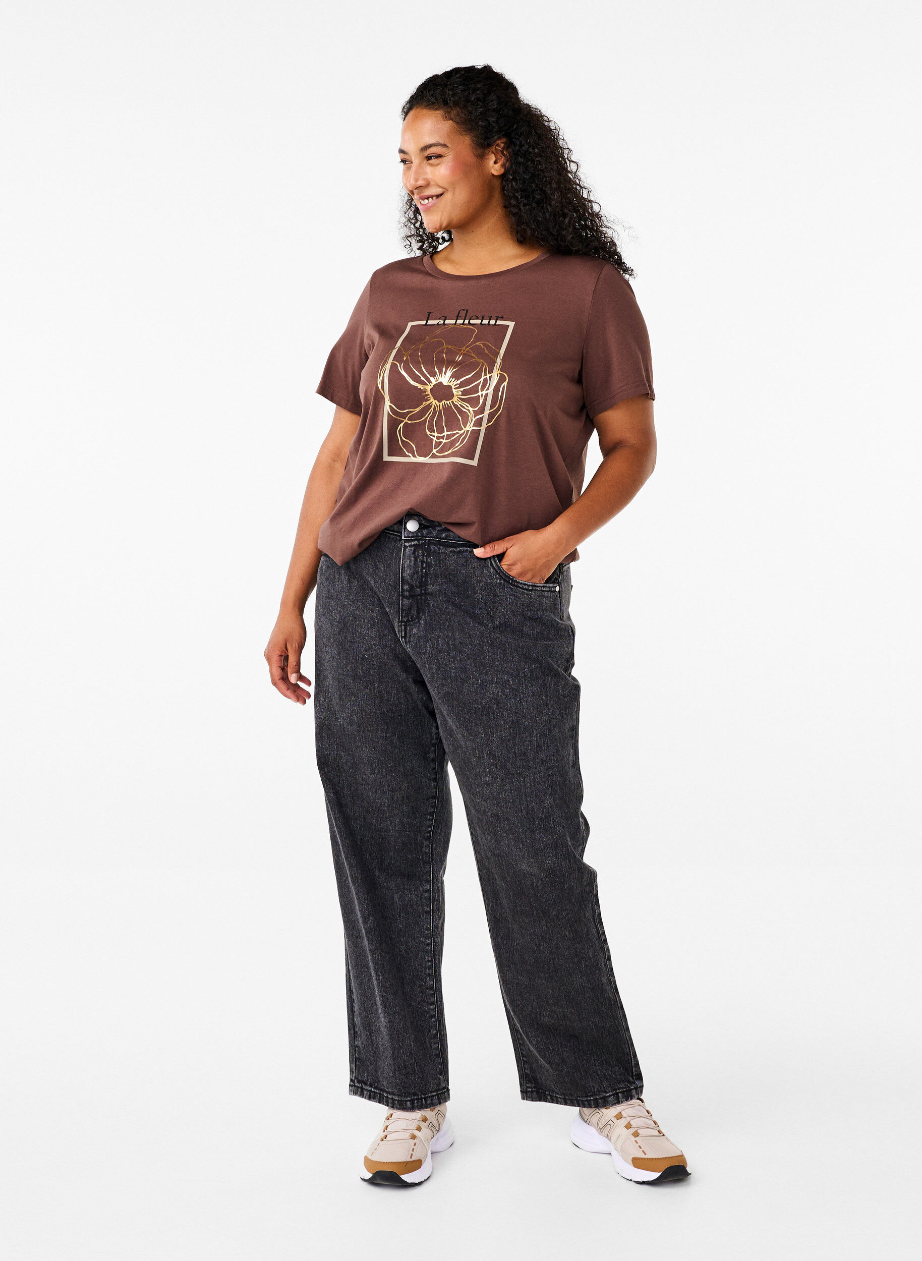 Zizzifashion Cotton T-shirt with print, Ch. Martini w.Fl.Box, Model image number 2