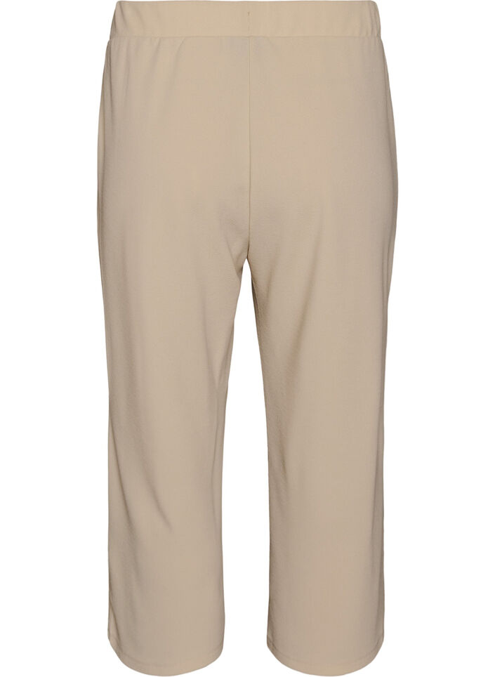 Loose trousers with 7/8 length, Beige, Packshot image number 1