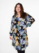 Long-sleeved dress with floral print, Yellow Flower AOP, Model image number 0