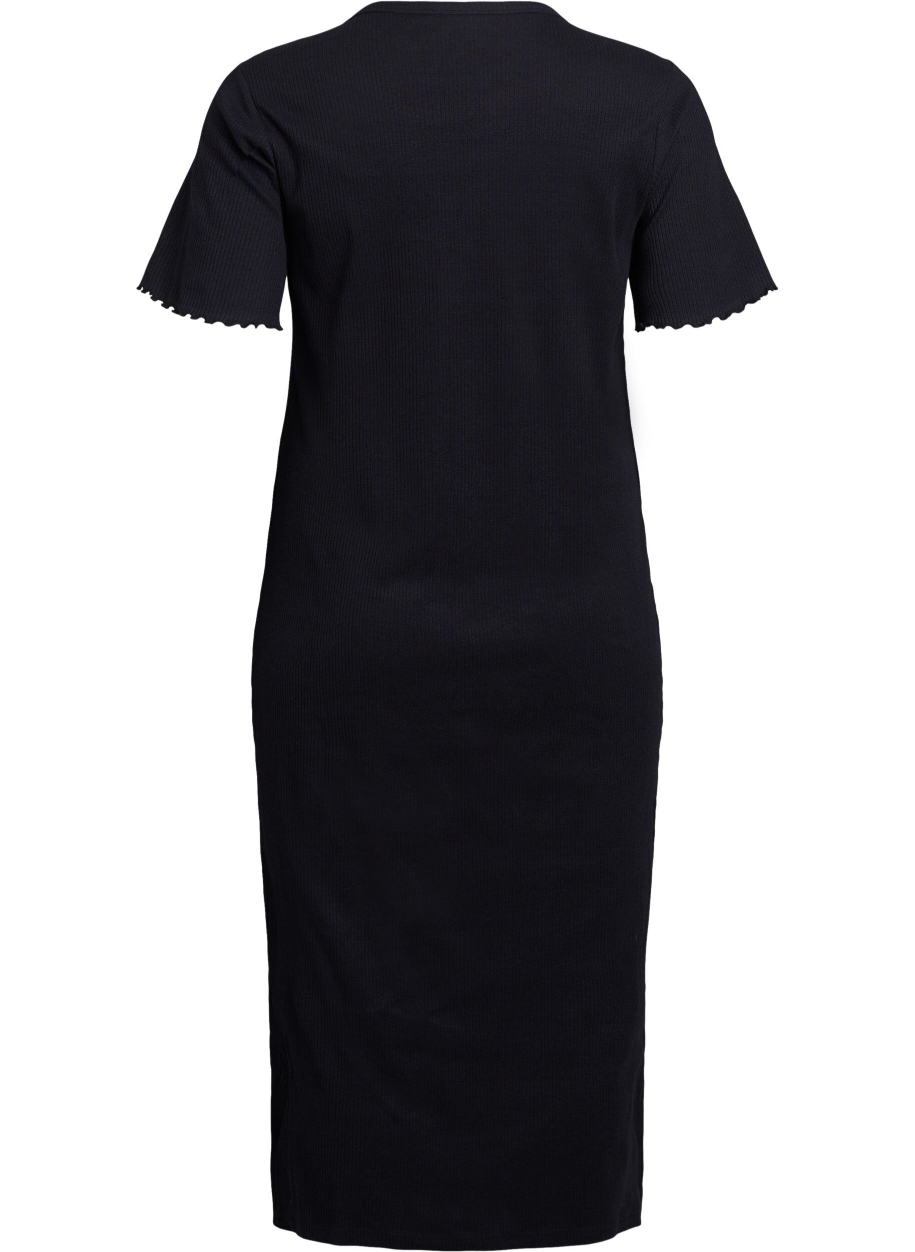 Zizzifashion Maxi dress in jersey with short sleeves, Black, Packshot image number 1