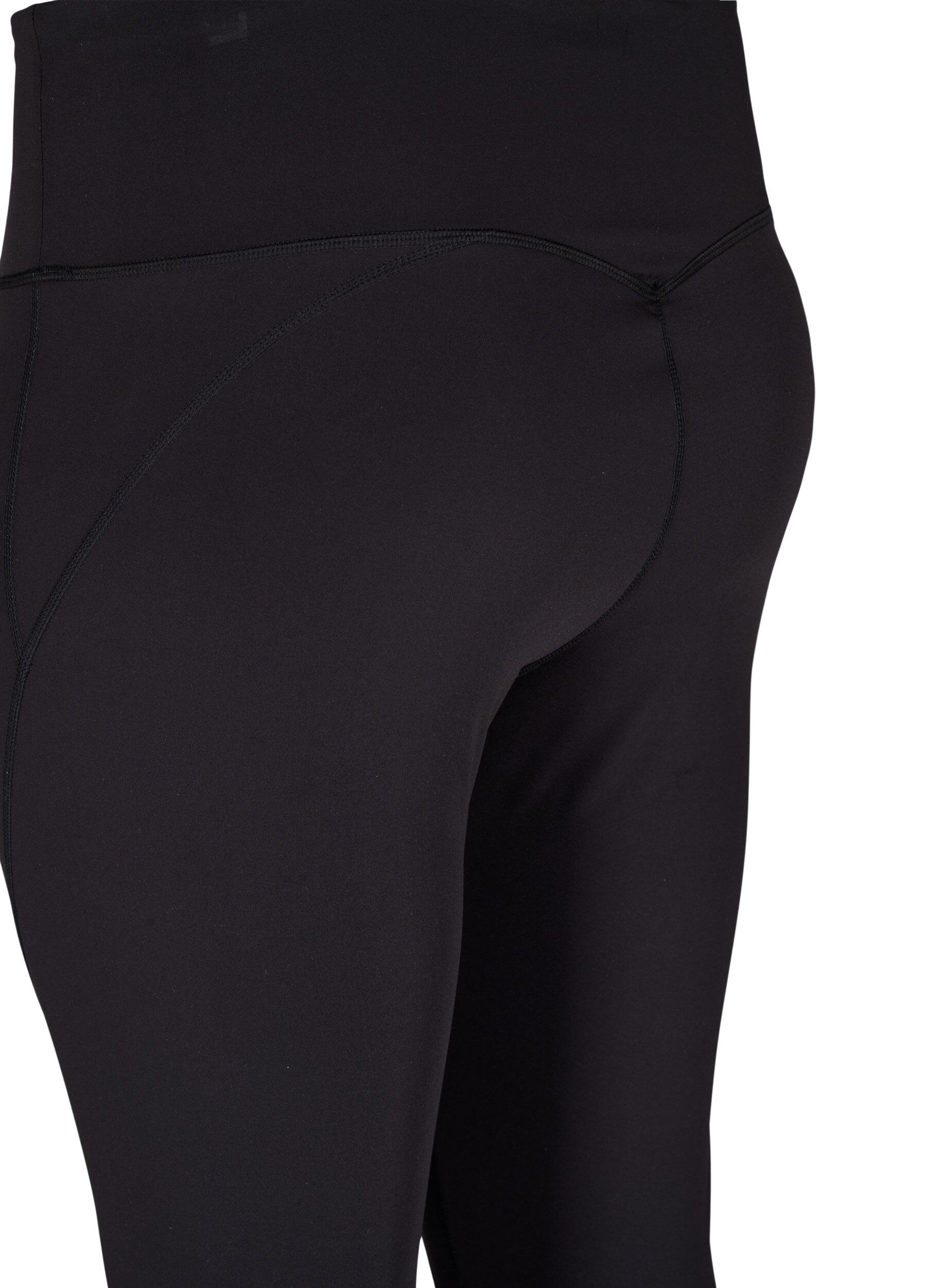 Zizzifashion CORE, V-SHAPE DEFINE TIGHTS - Cropped training tights with v-shape back, Black, Packshot image number 3