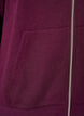 Hooded sweatshirt with a zip and pockets, Purple, Packshot image number 3