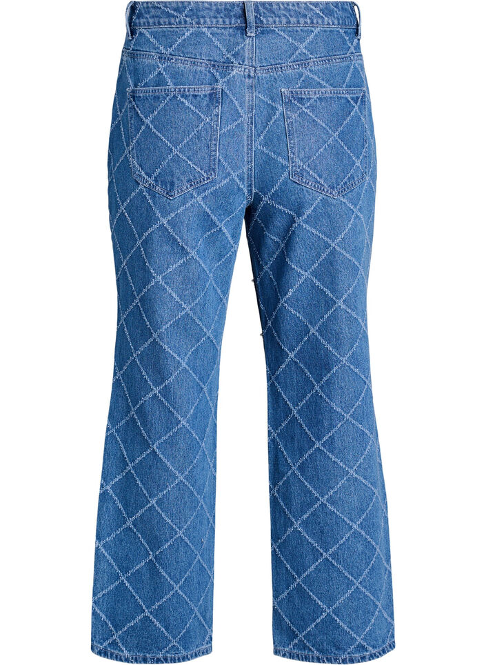 Kiana jeans with a high waist and distressed pattern, Light Blue, Packshot