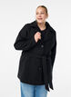 Short coat with a belt, Black, Model image number 0