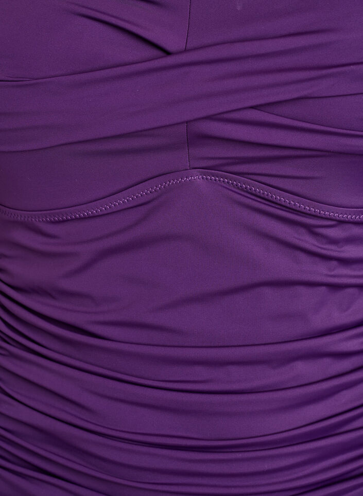 Padded swimsuit with draping, Purple, Packshot image number 2