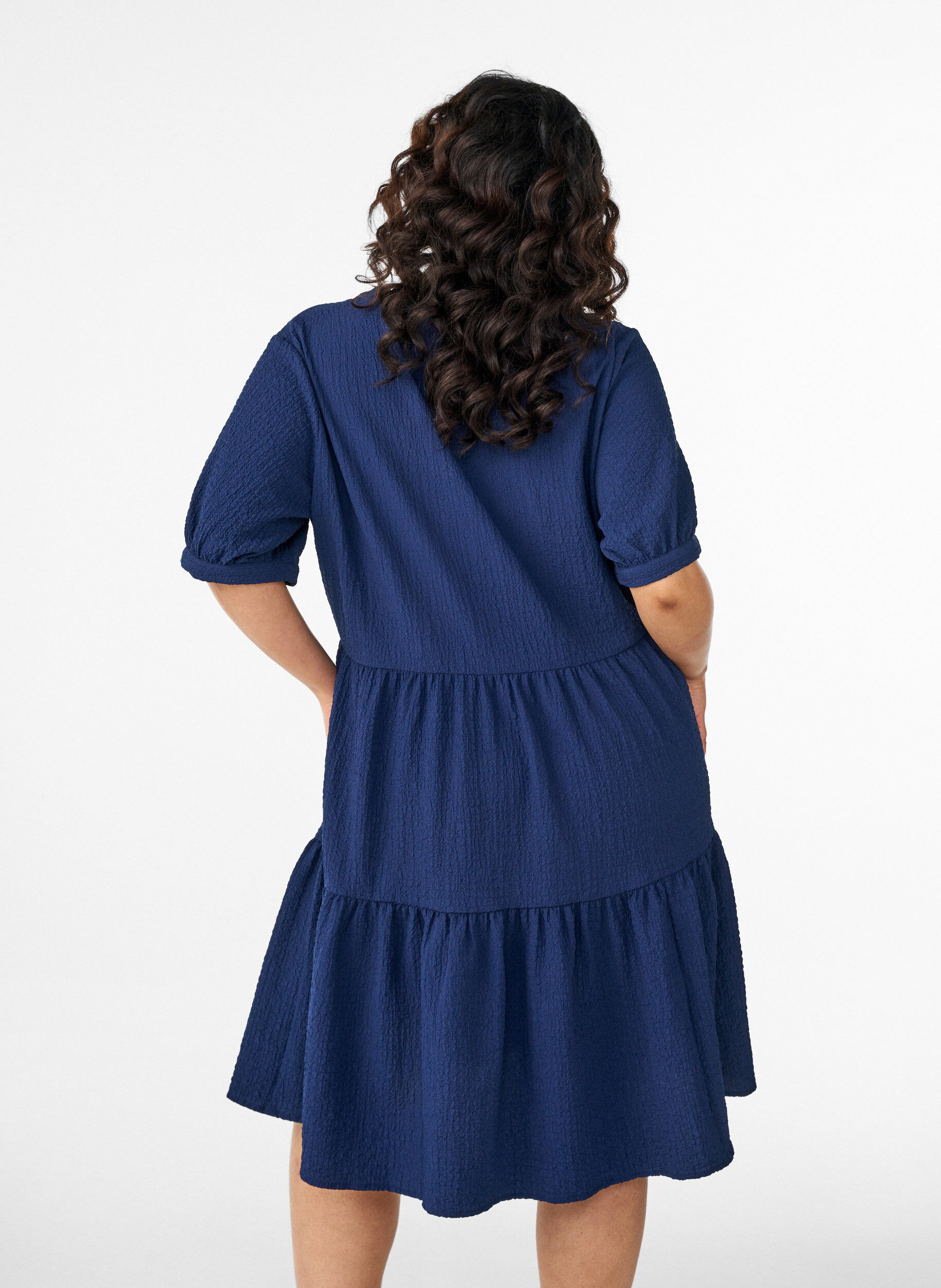 Zizzifashion Short A-line dress, Blue, Model image number 2