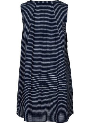 Short striped dress with pockets, Night Sky, Packshot image number 1