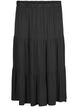 Long skirt with elasticated waist, Black, Packshot image number 0