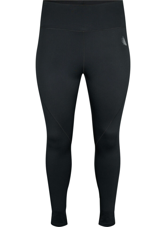 Training tights with fleece lining, Black, Packshot image number 0