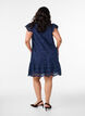 Broderie anglaise dress with ruffle sleeves, Blue, Model image number 2