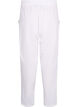 Plain cotton trousers with linen, Bright White, Packshot image number 1