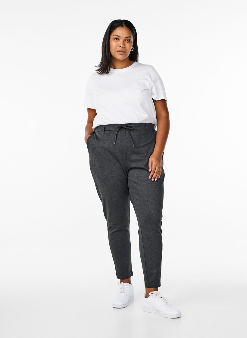 Cropped Maddison trousers, Dark Grey, Model image number 0