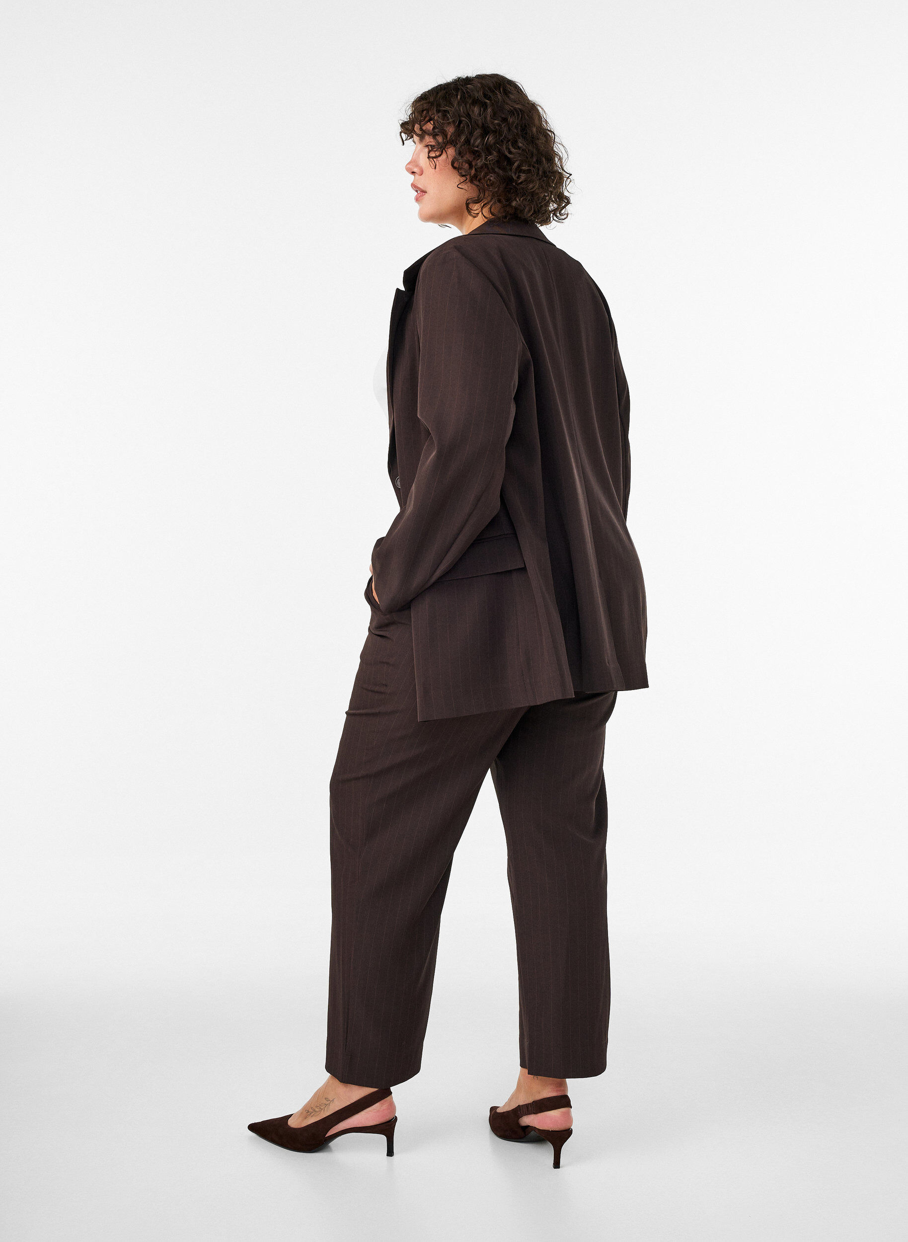 ZizzifashionLoose trousers with pockets, Brown, Model image number 1