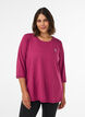 Sports top with 3/4 sleeves, Pink, Model image number 0