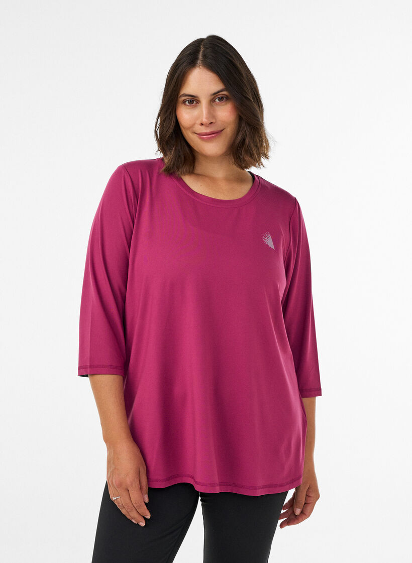 Sports top with 3/4 sleeves, Pink, Model image number 0