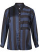 Satin shirt with stripes, Spellbound w. Black, Packshot image number 0
