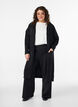 FLASH - Long, open cardigan with pockets, Black, Model image number 0