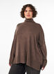 Turtleneck jumper with a loose fit, Brown, Model image number 0
