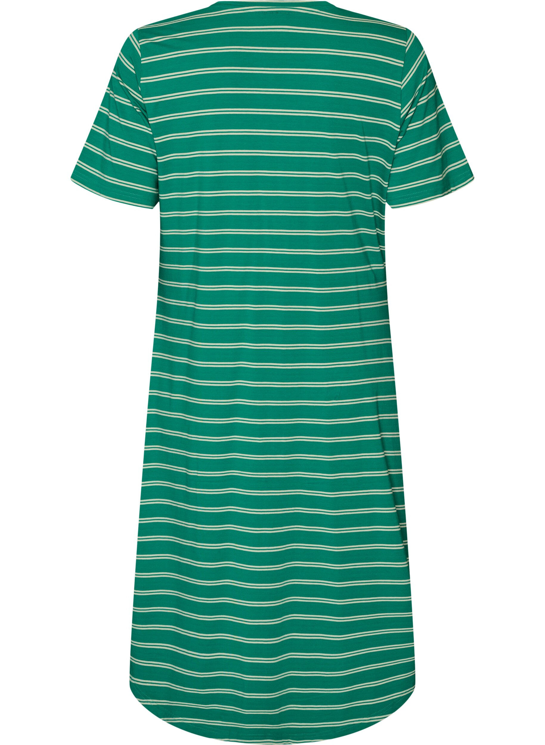 Zizzifashion Cotton dress with twist detail, Green, Packshot image number 1