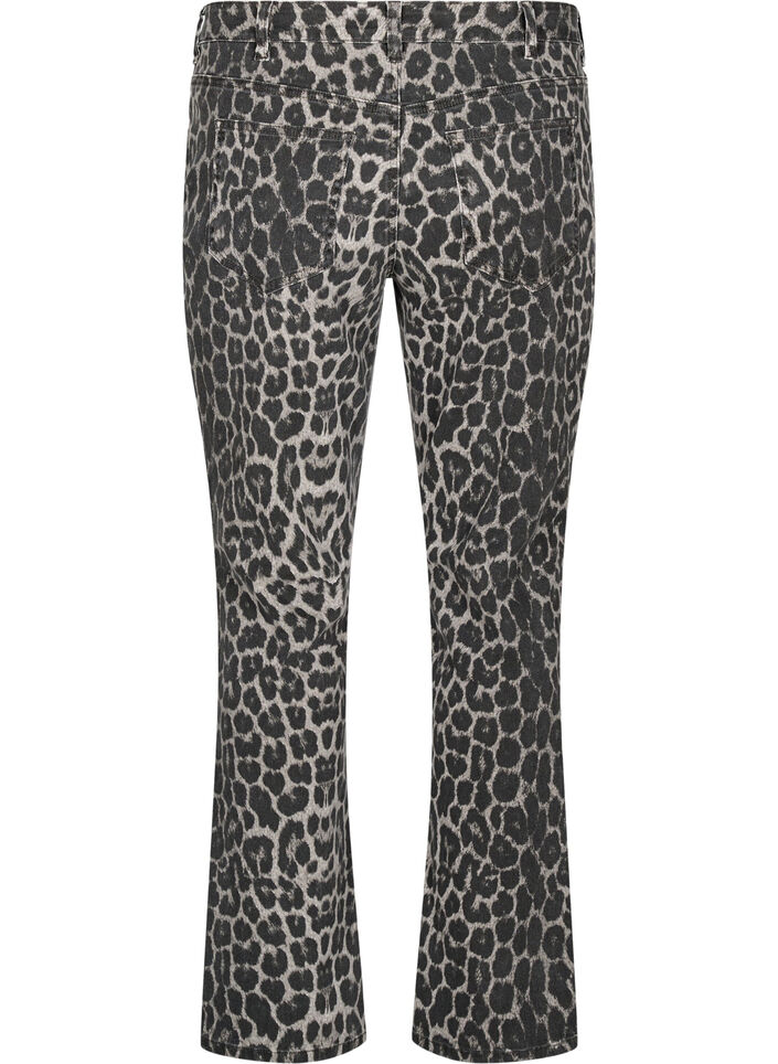 Emily jeans with leopard print, Dark Grey, Packshot image number 1