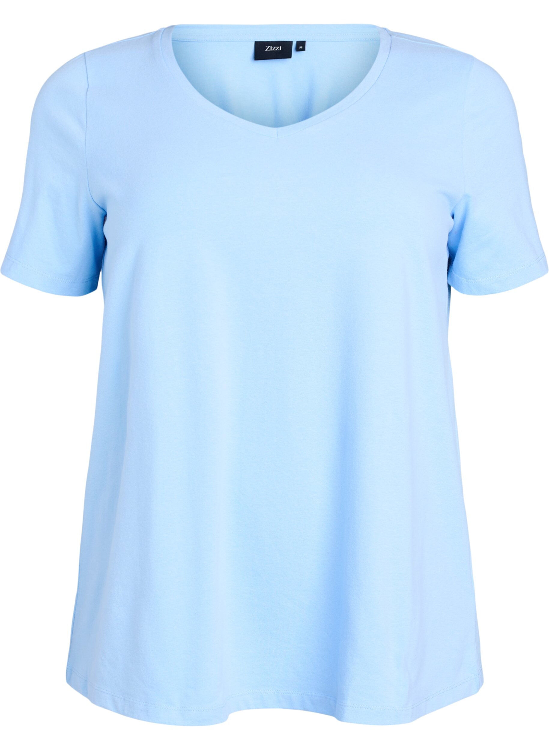 Zizzifashion Basic plain cotton t-shirt, Light Blue, Packshot image number 0