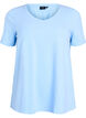 Solid-coloured basic cotton T-shirt, Light Blue, Packshot image number 0