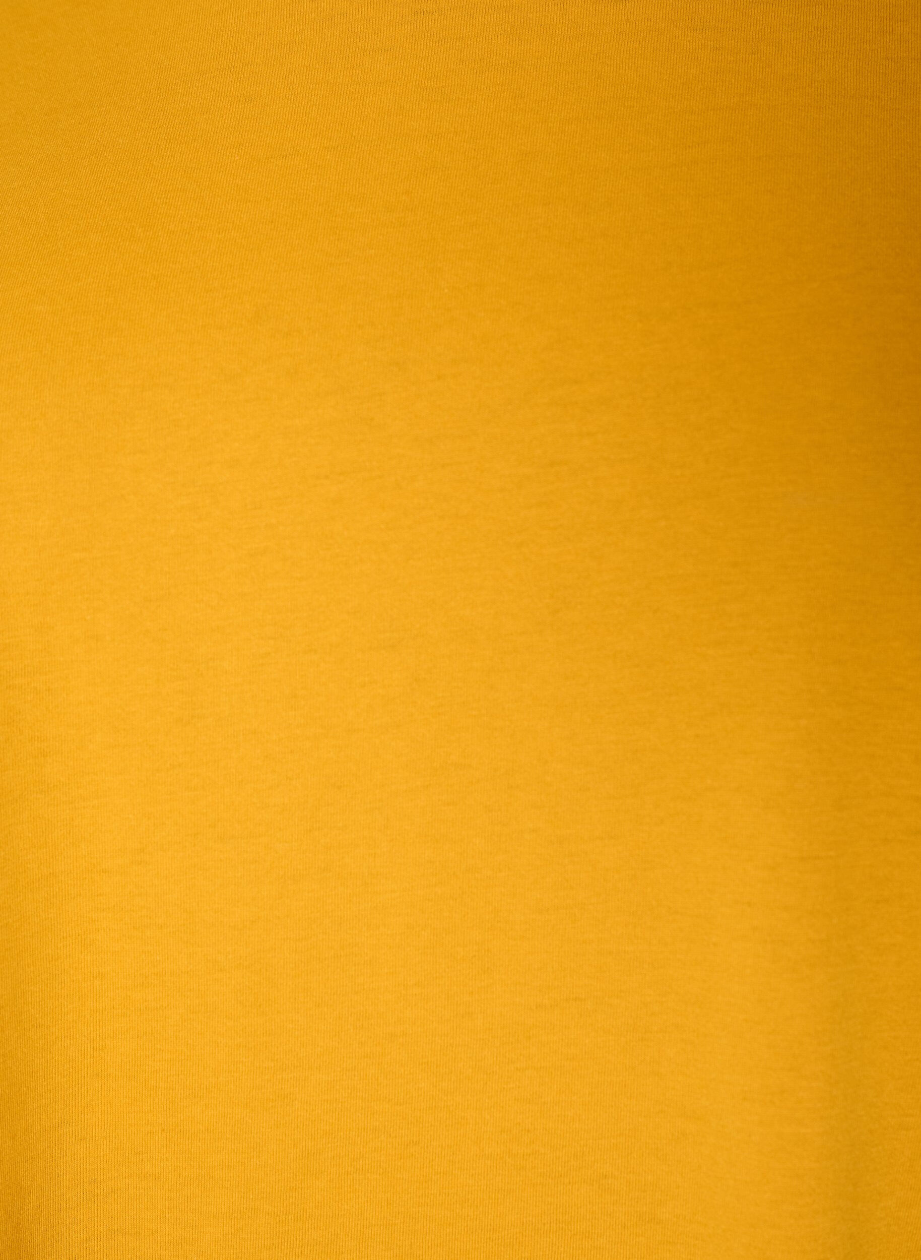 Zizzifashion Short-sleeved cotton blend T-shirt, Yellow, Packshot image number 2