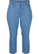 Cropped Mille jeans with destroy pattern, Blue Denim, Packshot image number 0