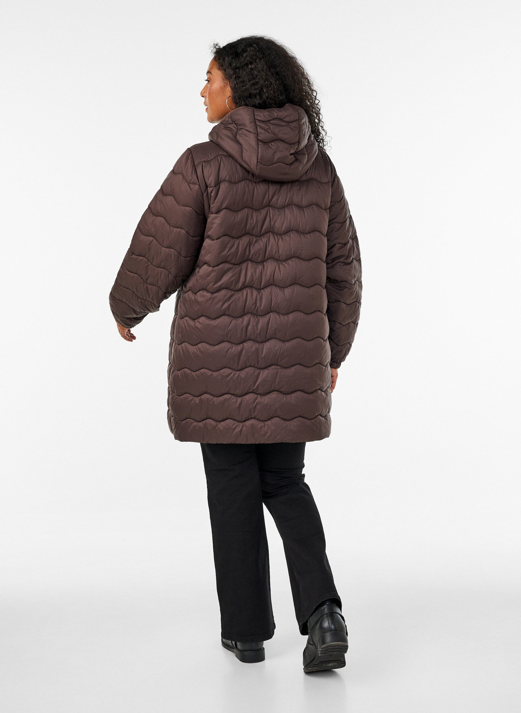 ZizzifashionQuilted jacket, Brown, Model image number 2