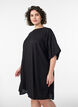 Short viscose dress with balloon sleeves, Black, Model image number 1