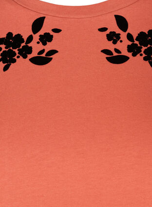 Short-sleeved t-shirt with print details, Faded Rose, Packshot image number 2