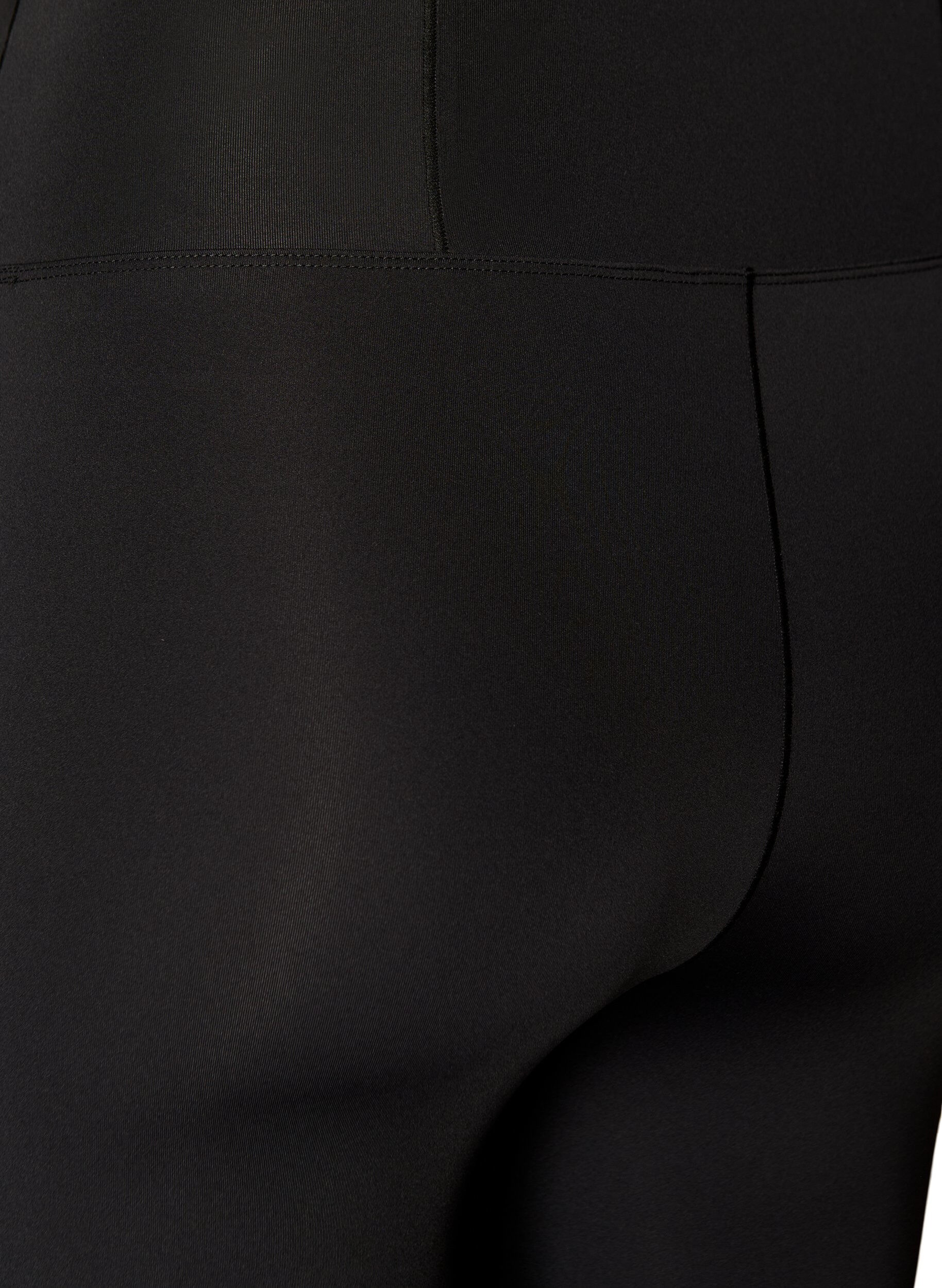 Zizzifashion Training tights with a high waist and pocket in the waistband, Black, Packshot image number 3
