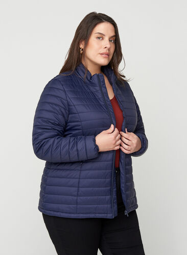 Short quilted jacket with a zip, Night Sky, Model image number 0
