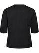 Knit cardigan with heart buttons and short sleeves, Black, Packshot image number 1