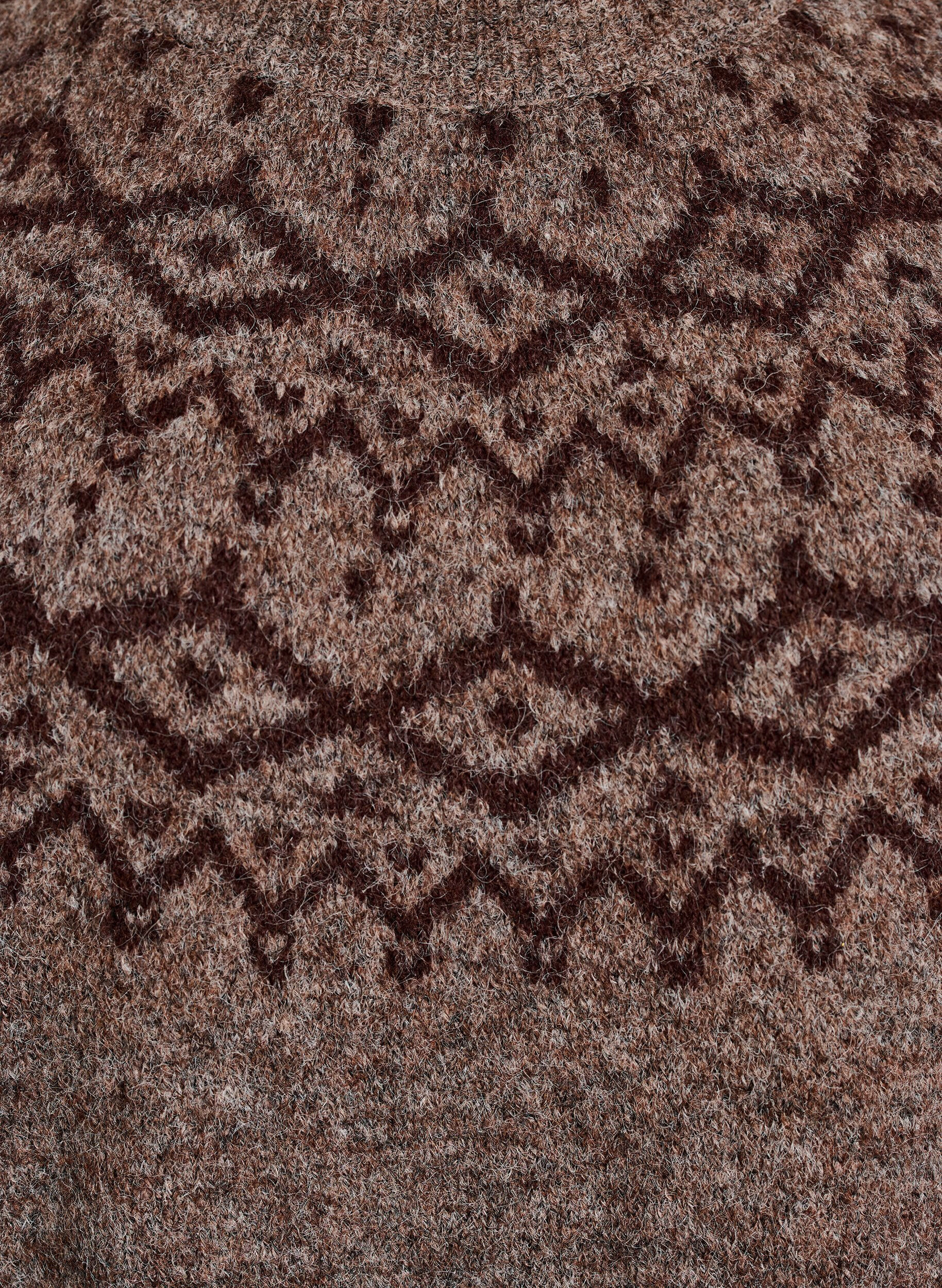 ZizzifashionKnitted dress with jacquard pattern, Brown, Packshot image number 2