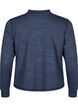 Training blouse with zipper, Mood Indigo, Packshot image number 1