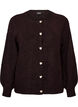 Cardigan with heart-shaped buttons, Brown, Packshot image number 0