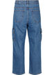 Cargo jeans with high waist, Blue Denim, Packshot image number 1